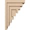 Ekena Millwork 8"W x 16"D x 24"H Classic Landon Rough Cedar Woodgrain TimberThane Corbel, Primed Tan CORUR08X16X24LANRCPR - alternate 6